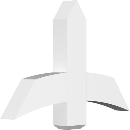 Ekena Millwork Bellingham Architectural Grade PVC Gable Bracket, 36"W x 24"H x 4"D x 6"F, 16/12 Pitch GBP036X24X0406BEL00